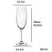 Jogo 6 Taças 220 ml Champanhe Espumante Cristal Ecológico-Premium- Gastro