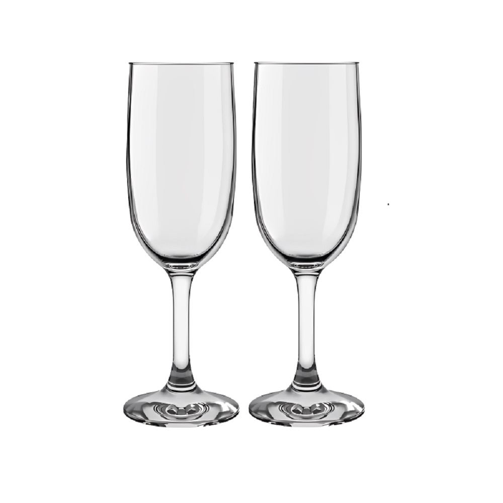 Jogo Taças Champanhe Espumante 180ml - Conjunto Taças vidro 2 unidades 
