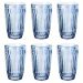 Jogo de Copo Vidro Azul 6 Unidades 355ml A13 Long Drink 