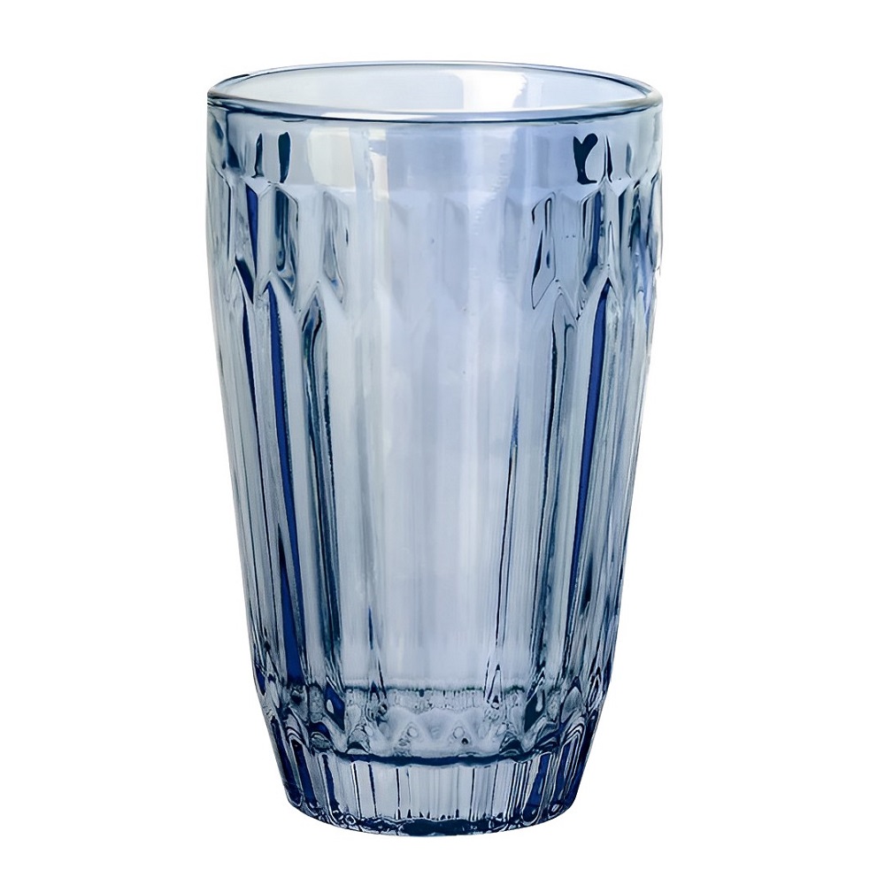 Jogo de Copo Vidro Azul 6 Unidades 355ml A13 Long Drink 