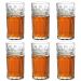 Jogo de Copos Altos em Cristal Trabalhado 6 Peças Clássico 350mL 