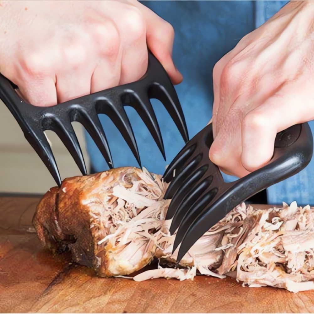Kit 2 Garras de Urso para Desfiar Carnes - Desfie Carnes e Misture Saladas 