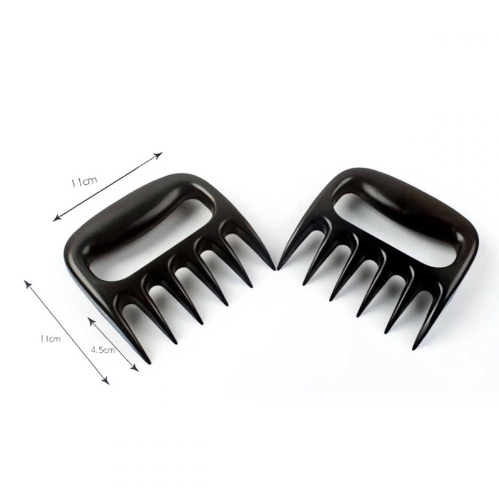 Kit 2 Garras de Urso para Desfiar Carnes - Desfie Carnes e Misture Saladas 