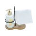 Kit Banheiro - Conjunto com Porta Sabonete Liquido Toalha e Suporte 