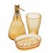 Kit Lavabo Banheiro, Saboneteira Liquida, Saboneteira, Porta Escovas Ambar