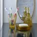 Kit Lavabo Banheiro, Saboneteira Liquida, Saboneteira, Porta Escovas Ambar