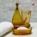 Kit Lavabo Banheiro, Saboneteira Liquida, Saboneteira, Porta Escovas Ambar