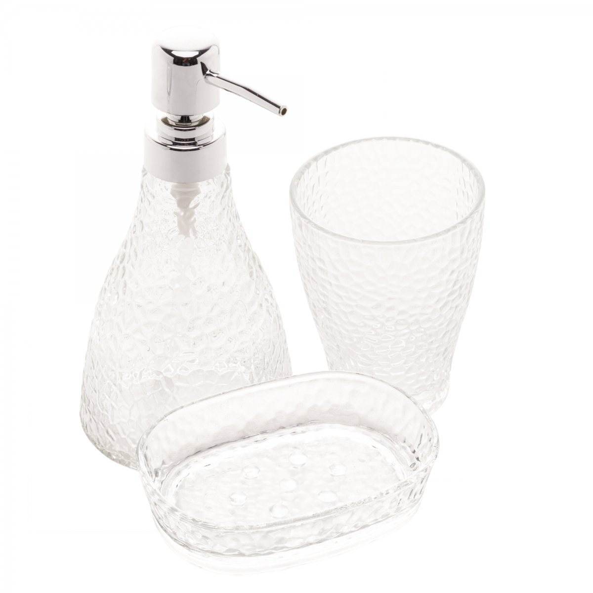 Kit Lavabo Banheiro, Saboneteira Liquida, Saboneteira, Porta Escovas Prateado