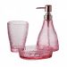 Kit Lavabo Banheiro, Saboneteira Liquida, Saboneteira, Porta Escovas Rosa