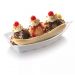 Kit com 2 Barcos para Sushi, Sashimi, Sorvete e Açai 1,2 Litros - Plastico BrancoBranco
