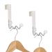 Kit com 2 Ganchos de Porta para Cabides e Bolsas - Branco