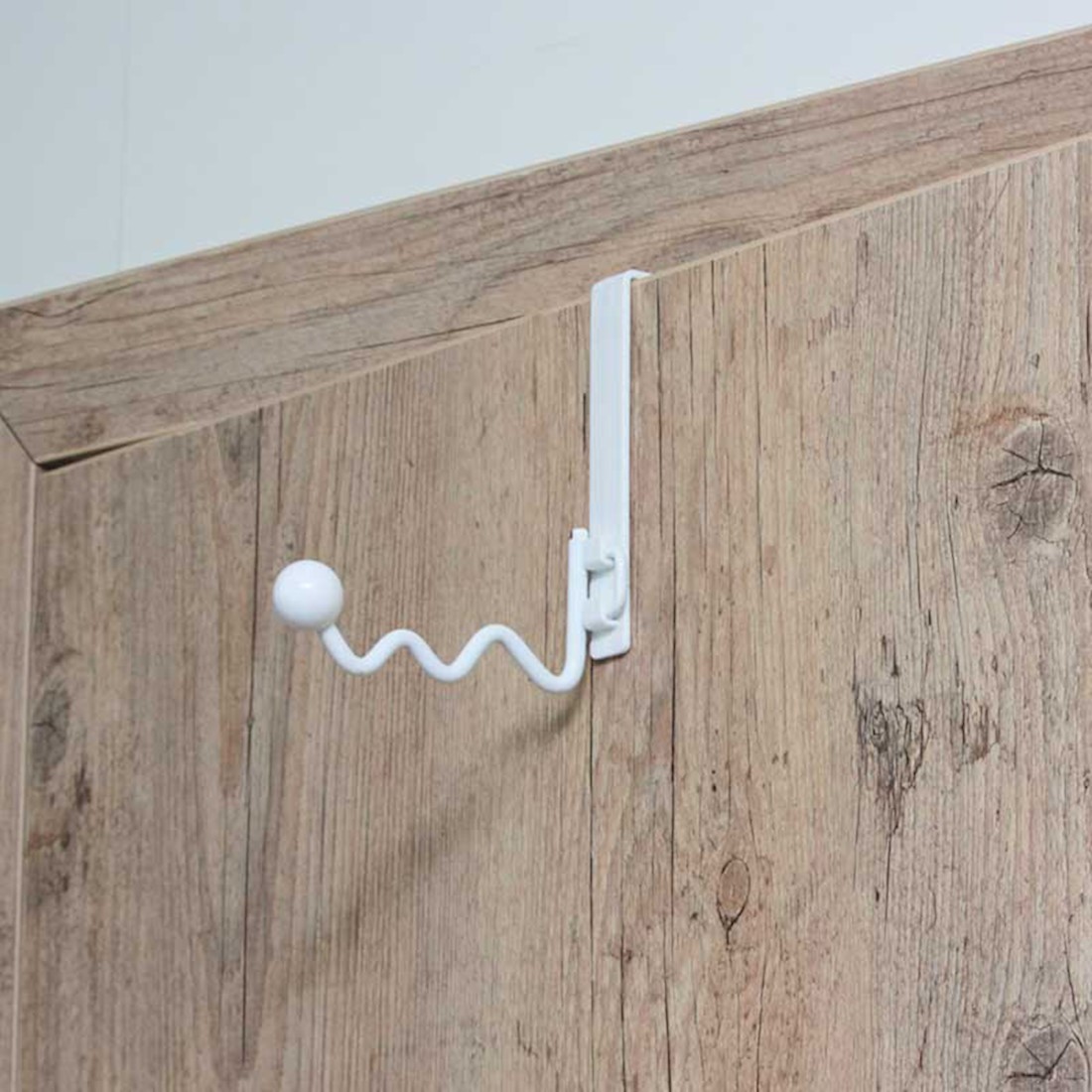 Kit com 2 Ganchos de Porta para Cabides e Bolsas - Branco