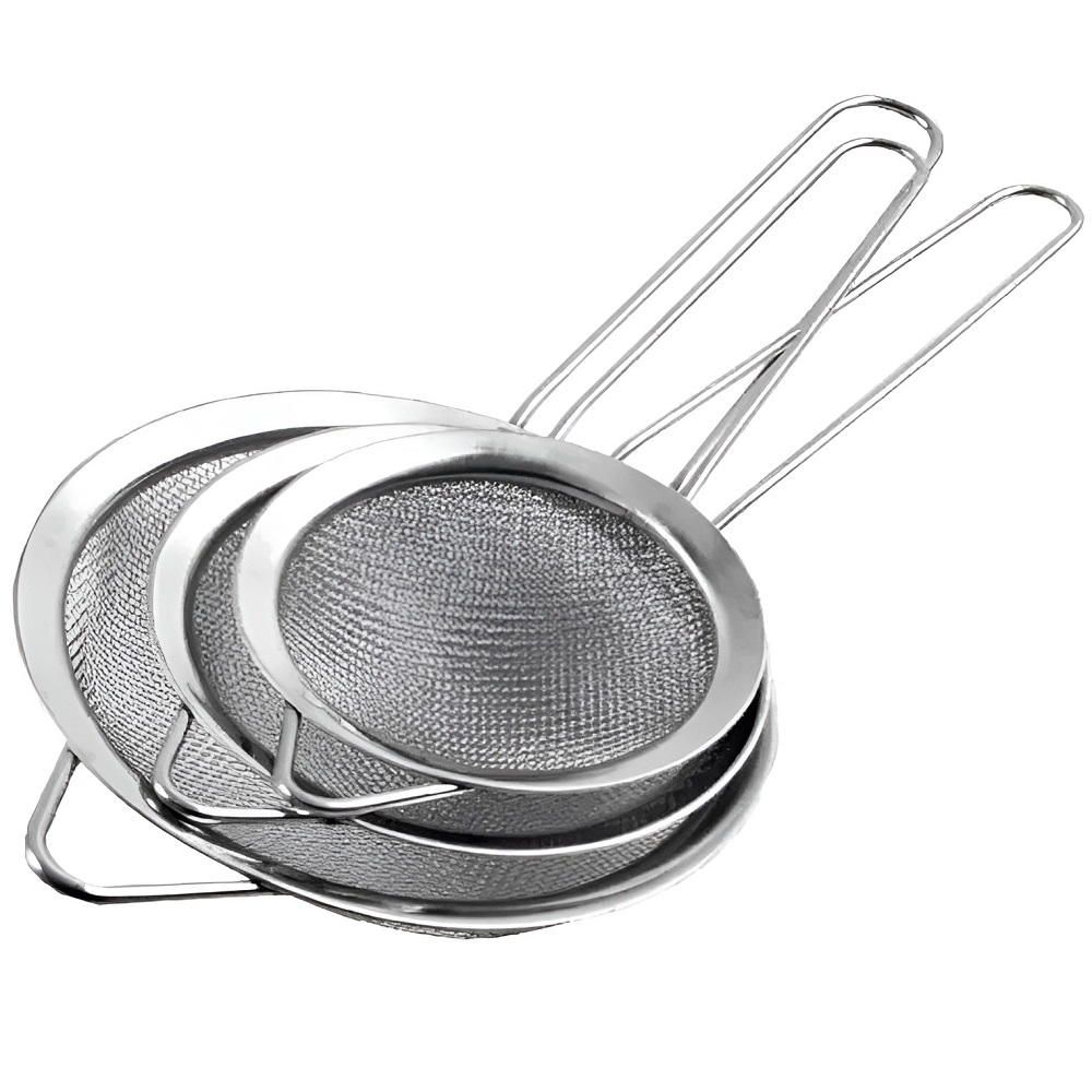 Kit com 3 Peneiras Inox Cozinha PMG 