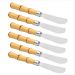Kit de Espátulas Inox para Manteiga e Geléia - 6 Unidades 16cm - Design Bambu 