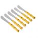 Kit de Espátulas Inox para Manteiga e Geléia - 6 Unidades 16cm - Design Bambu 