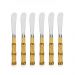 Kit de Espátulas Inox para Manteiga e Geléia - 6 Unidades 16cm - Design Bambu 