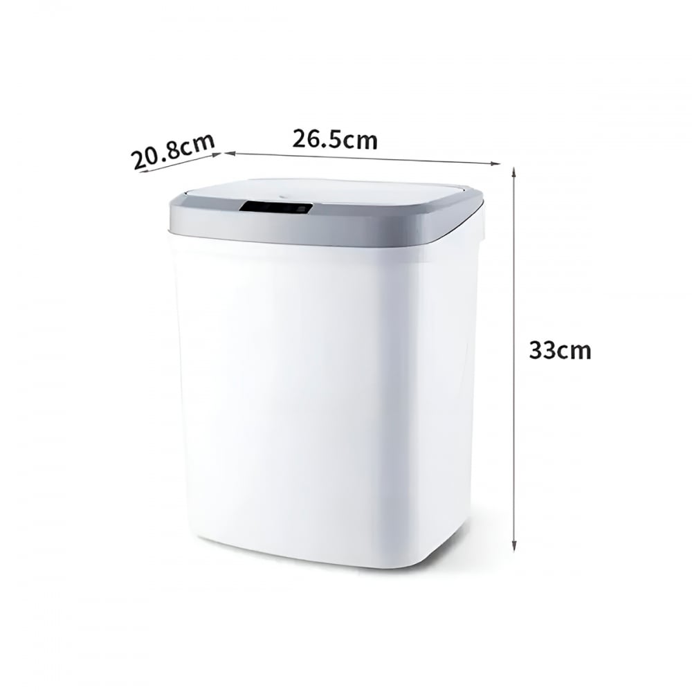 Lixeira Automática Inteligente 15L Branca - Sensor De Movimento 