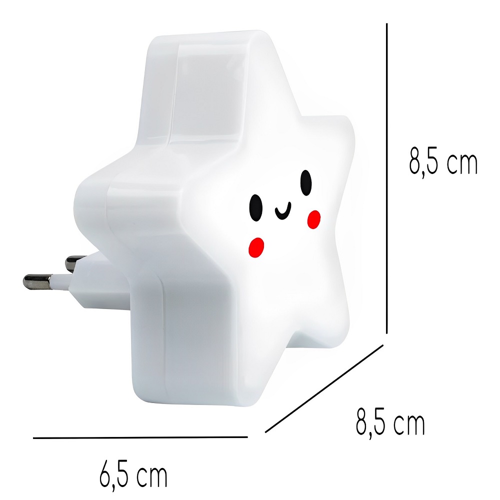 Luminária LED de estrela para quarto infantil 