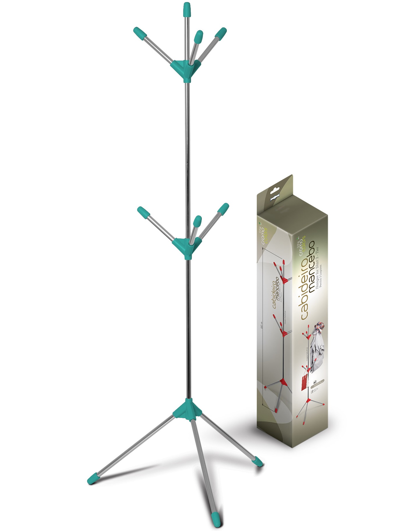 Mancebo / Cabideiro de Chão Desmontavel em Aço 150cm - Azul