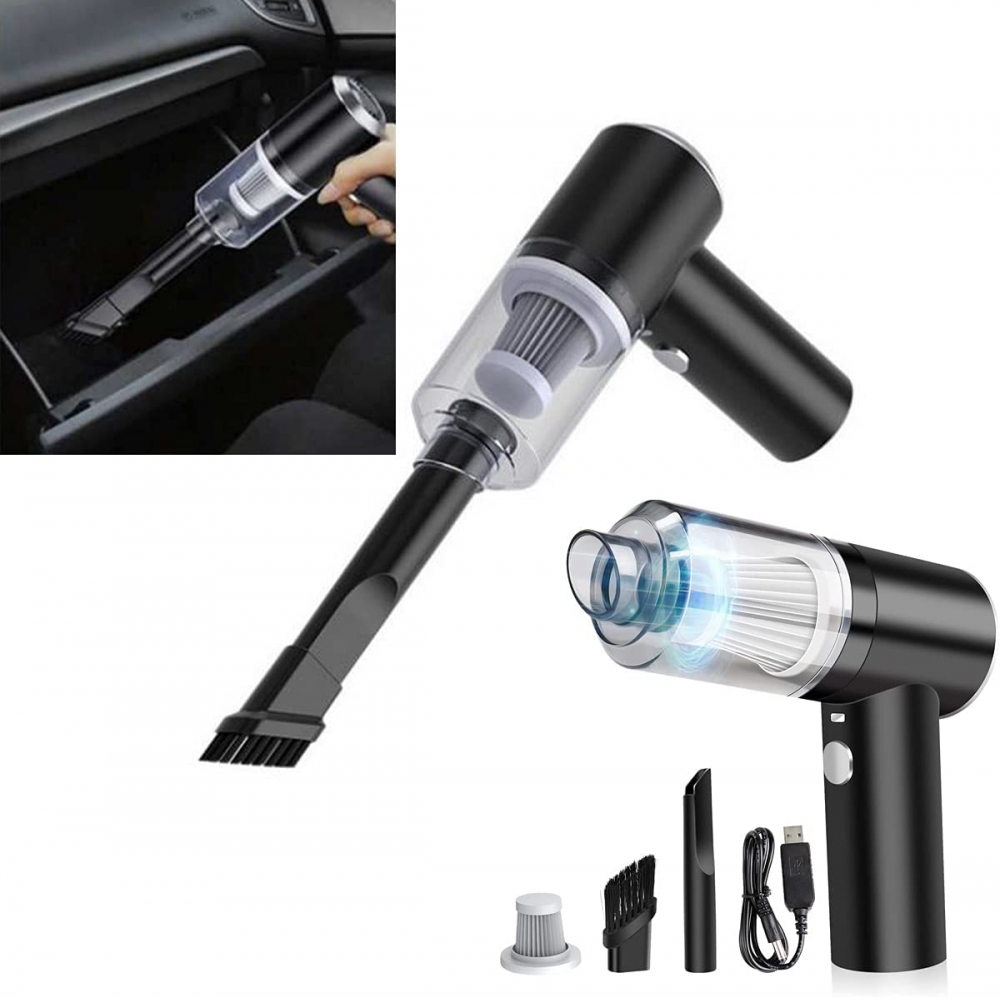 Mini Aspirador Sem Fio para Carro - Potência 6000Pa e Bateria 2000mAh 