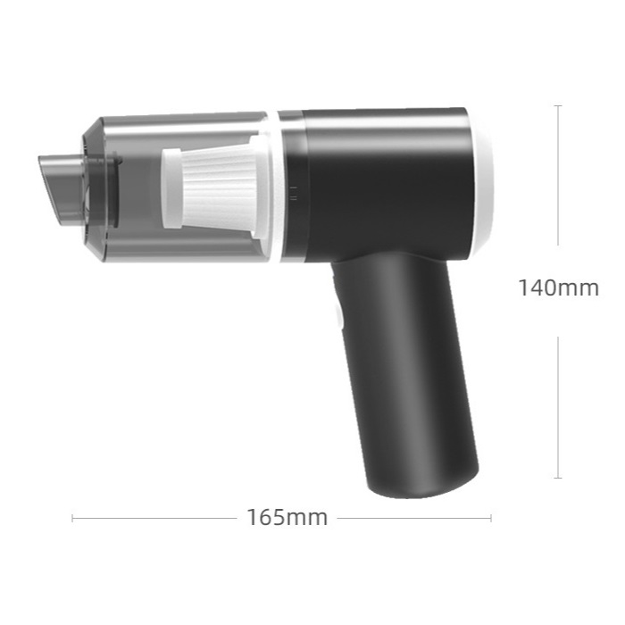 Mini Aspirador Sem Fio para Carro - Potência 6000Pa e Bateria 2000mAh 