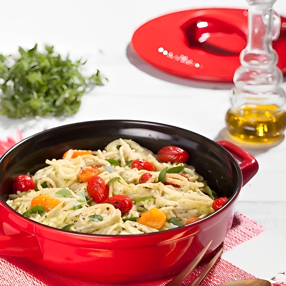Panela Caçarola de Cerâmica Baixa Buffet Duo+, 24cm, 1,9 Litros, Ceraflame 