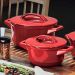 Panela Caçarola de Cerâmica Vermelha Duo+, 22cm, 3,2 Litros, Ceraflame 