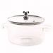 Panela de vidro transparente com tampa de ursinho 1,7L 