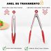 Pegador Premium em Silicone e Inox - Multiuso e Resistente Vermelho 