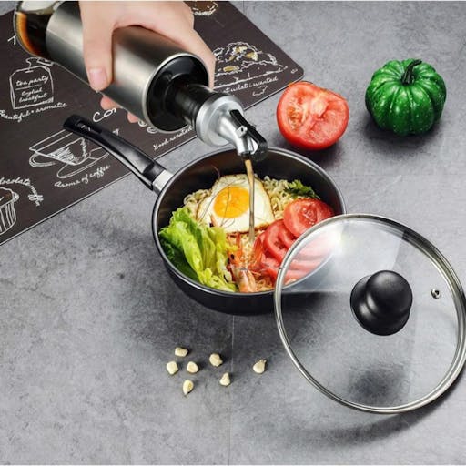 Porta Azeite Vinagre Óleo com Dosador - Aço Inox - 300ml 