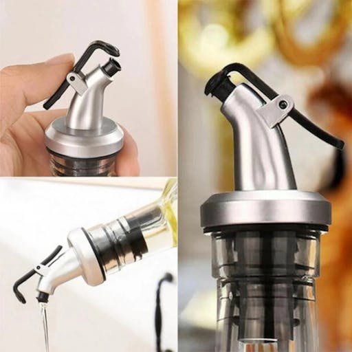 Porta Azeite Vinagre Óleo com Dosador - Aço Inox - 300ml 