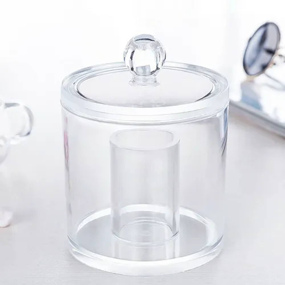 Porta Cotonete E Algodão Em Acrílico Transparente