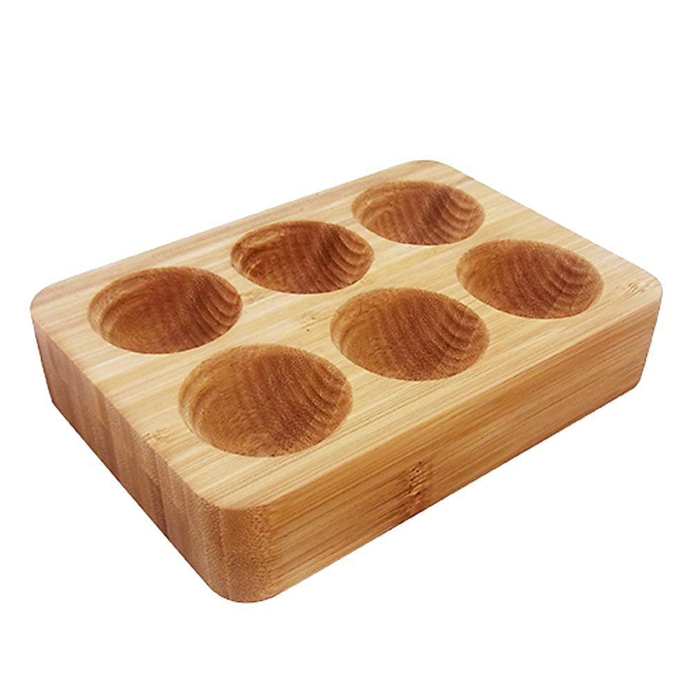 Porta Ovos Mesa / Geladeira Bambu Ecológico para 06 Ovos 