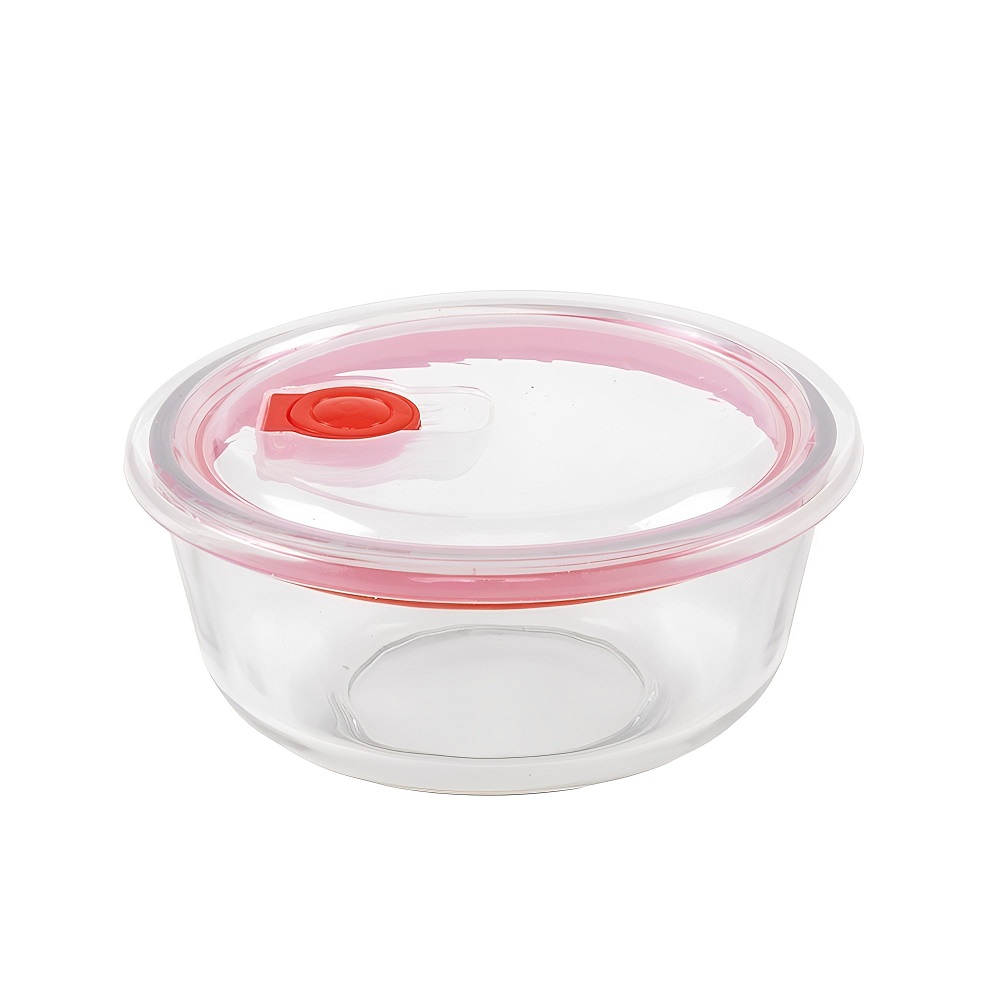 Pote Hermético Vidro Redondo 350mL - Transparente 