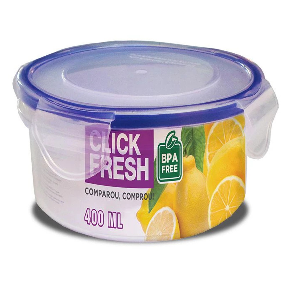 Pote Hermetico Com Trava 400ML - Redondo 