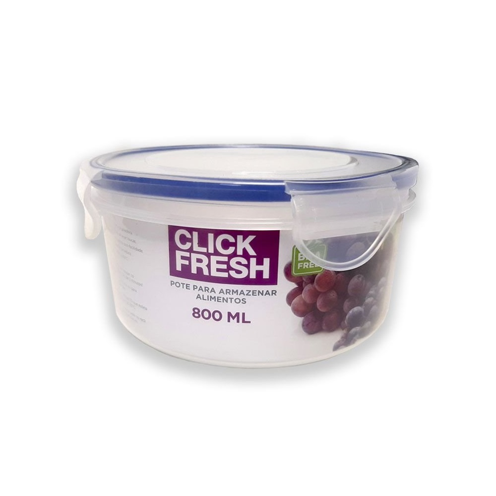 Pote Hermetico Com Trava 800ML - Redondo 