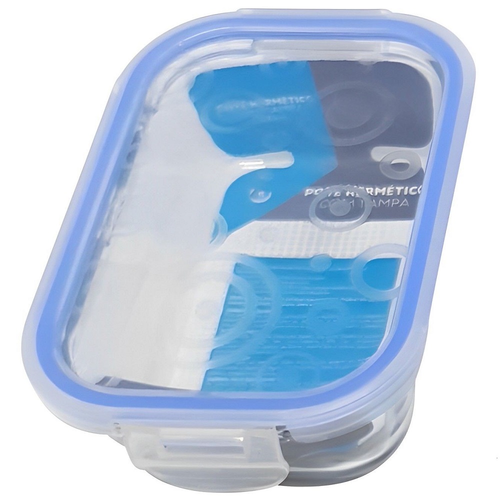 Pote Vidro Hermético Vai ao Forno Marmita Mantimentos Fitness 400mL 