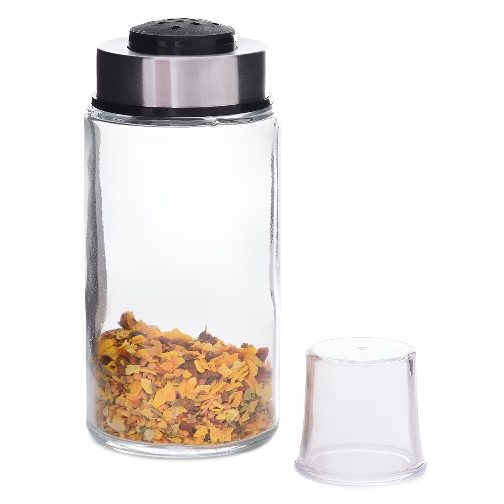 Pote de Vidro para Temperos e Condimentos 200mL com Tampa Dosadora 
