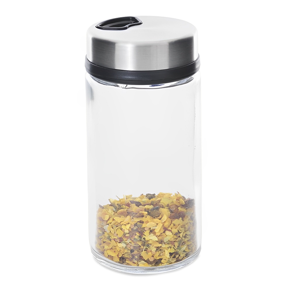 Pote de Vidro para Temperos e Condimentos / Queijeira 200mL com Tampa Dosadora 