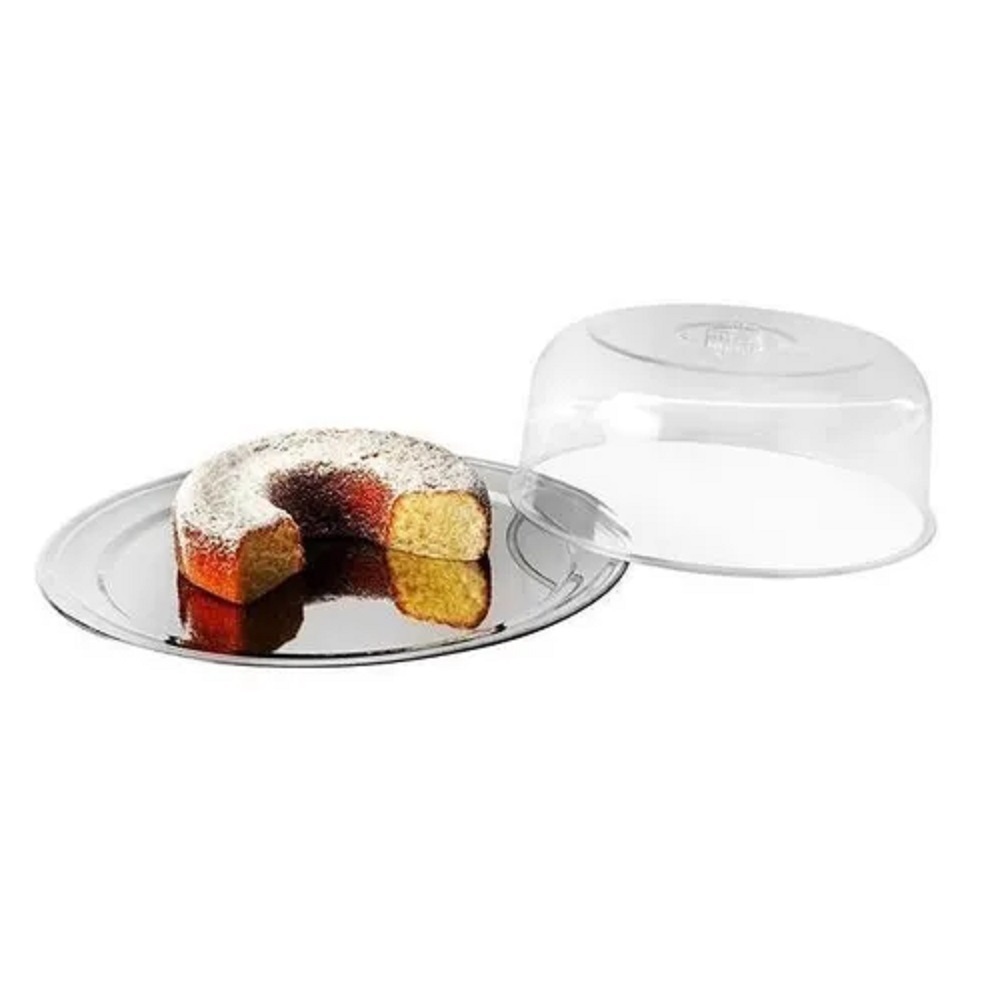 Prato Suporte para Bolo, Torta, cheesecake Com Tampa 