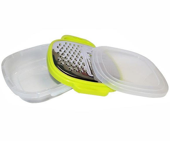 Ralador de Legumes e Alimentos em Inox com Pote Plastico