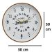 Relógio de Parede Grande 30cm Redondo - Dourado - Quartzo - Silencioso 