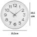 Relógio de Parede Prata 19,5cm - Quartzo Silencioso - Estilo Minimalista