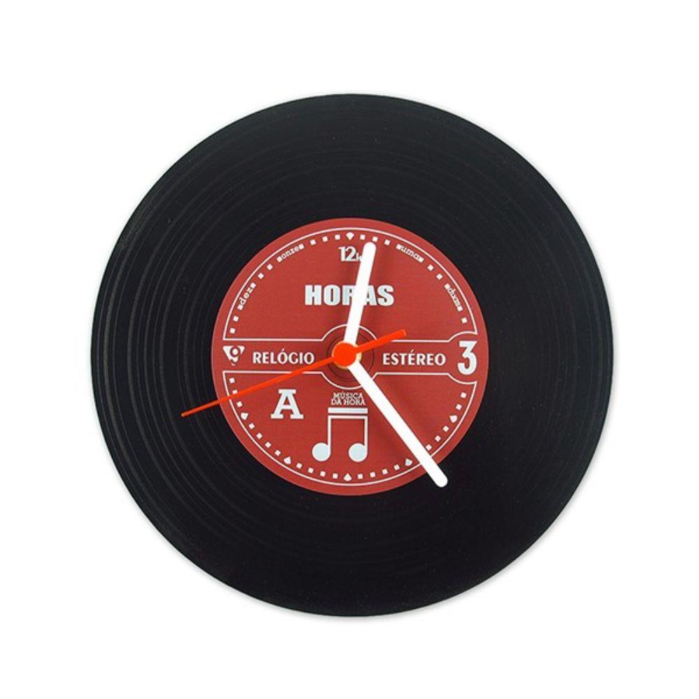 Relógio de Parede Retro Vintage Modelo Disco Vinil 