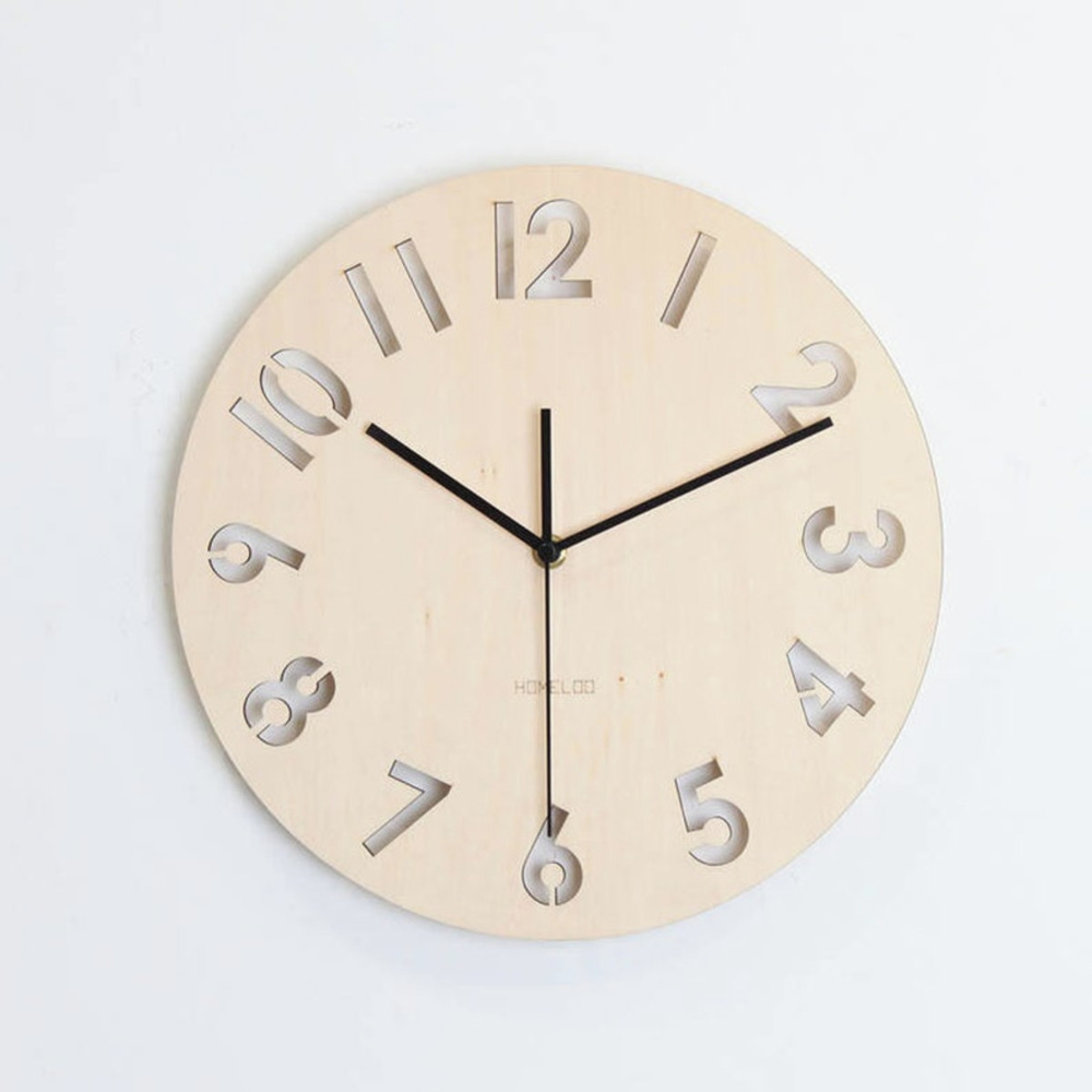 Relogio de Parede 30x30cm MDF Cru - Carisma
