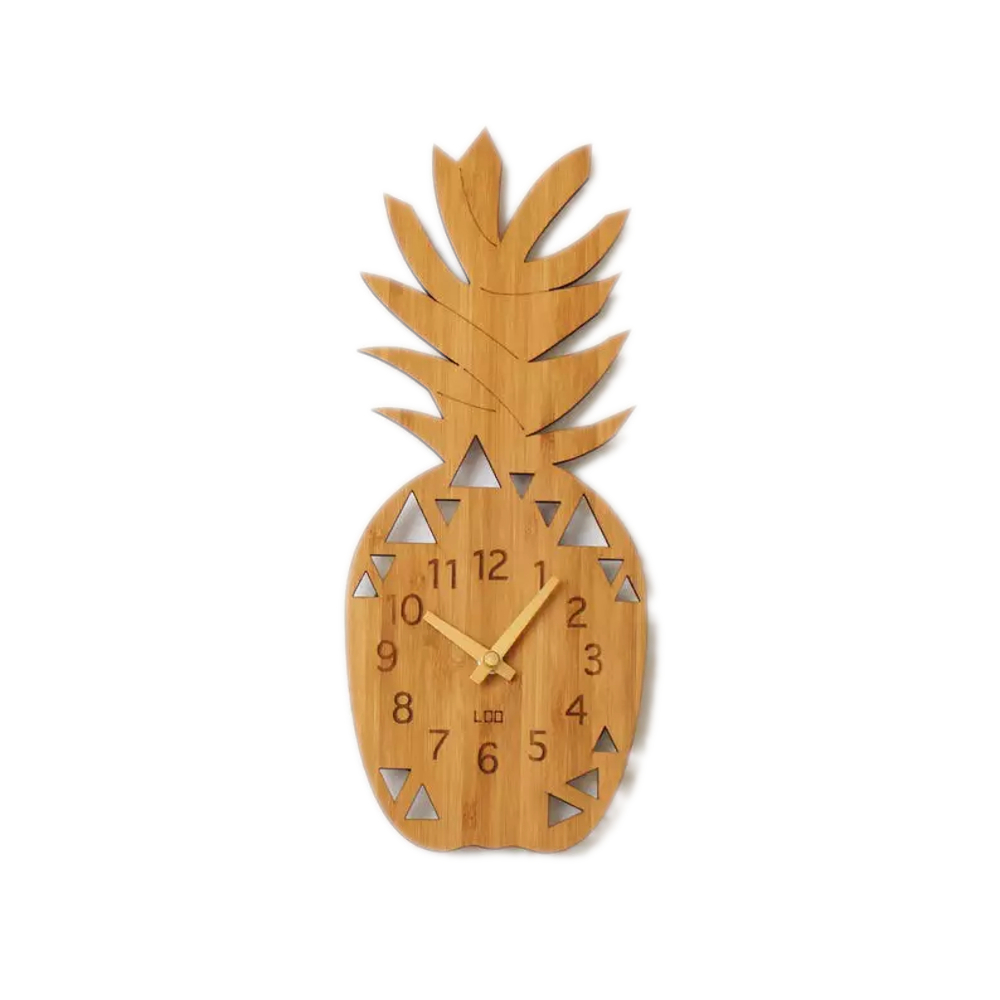 Relogio de Parede Abacaxi 13x30cm MDF - Carisma