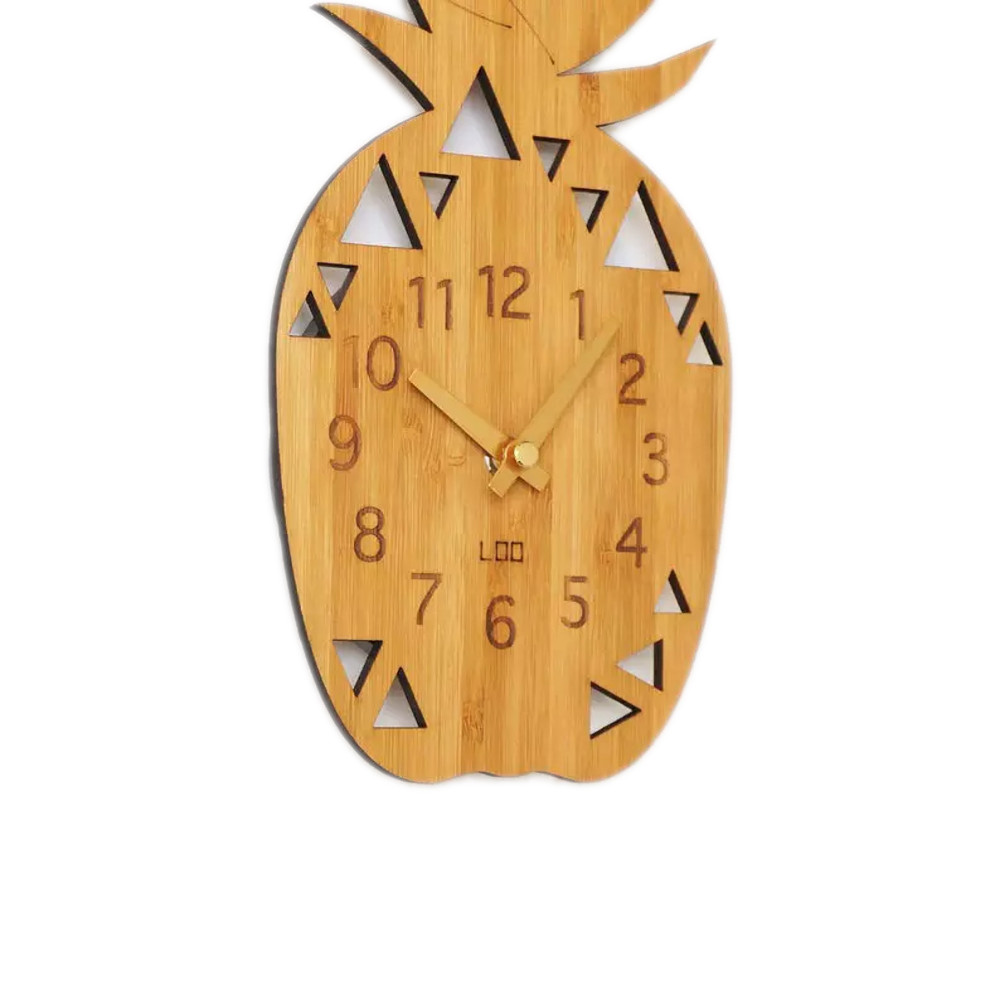 Relogio de Parede Abacaxi 13x30cm MDF - Carisma