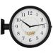 Relogio de Parede Antigo, Vintage, Dupla Face - Preto 