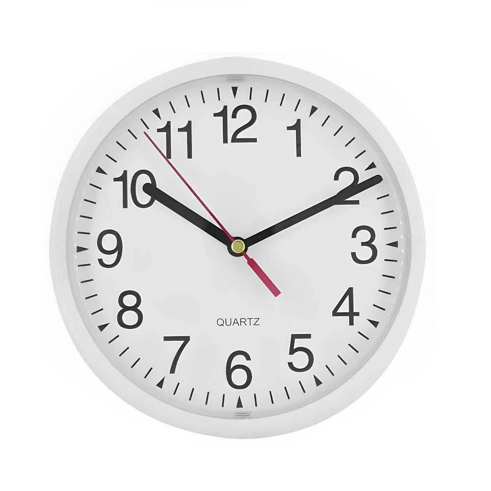 Relogio de Parede para Cozinha, Sala, Escritórios, 17cm - Branco 