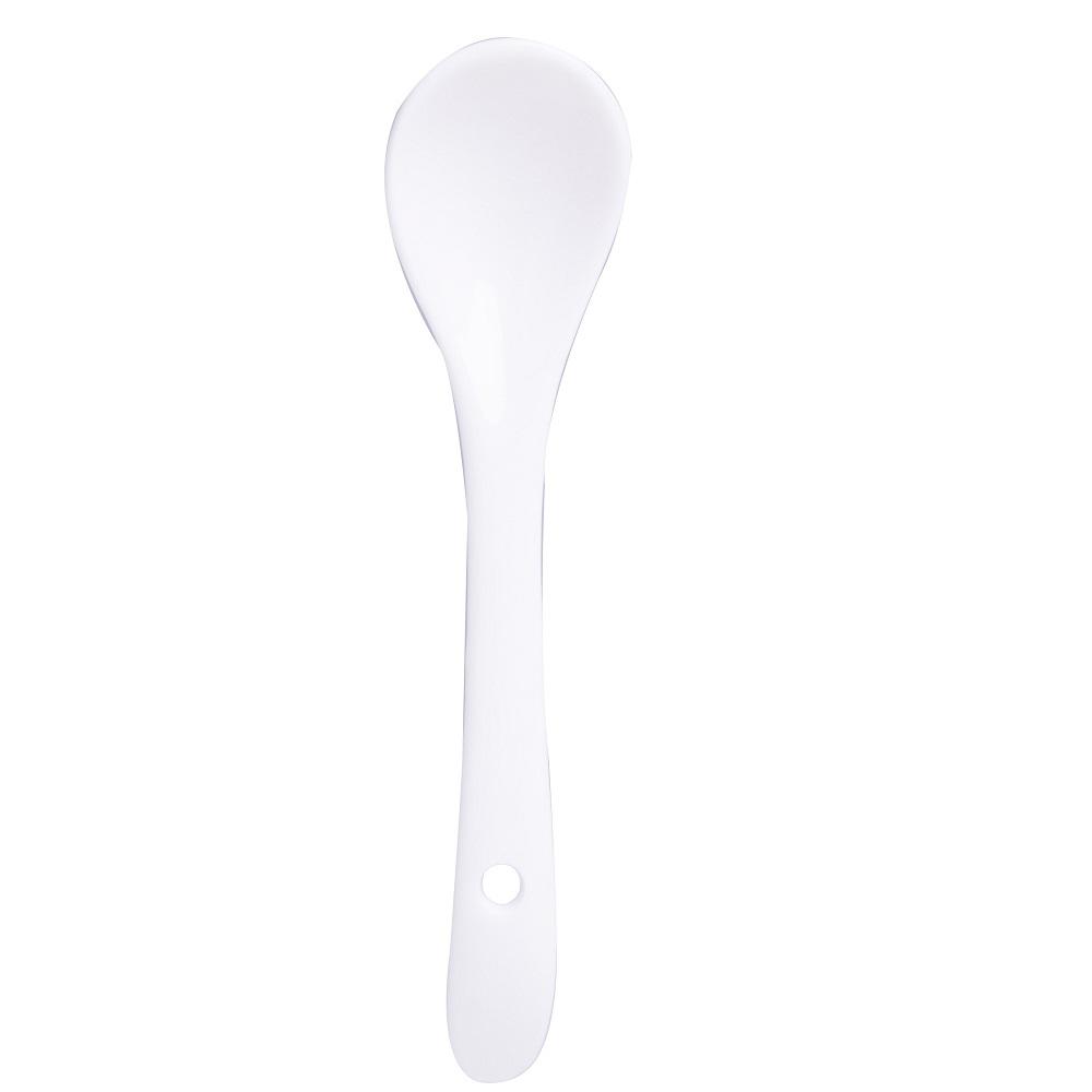 Saleiro Pequeno para Mesa em Ceramica com Tampa de Bambu e Colher 